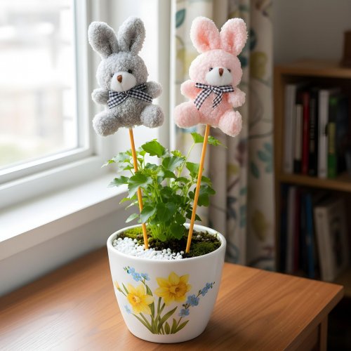 Zapichovacia dekorácia - zajačik - 50 x 12 cm - 4 druhy