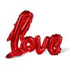 Balón - nápis "LOVE" - metalická bordová, fólia - 55 cm