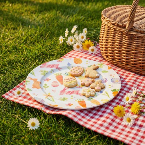 Veľkonočný tanier – kov – s mrkvou – 33 cm