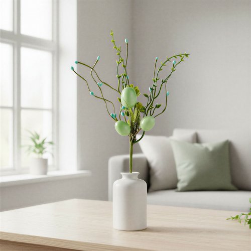 Veľkonočný stromček z vajíčok - zelený - 28 x 16 cm