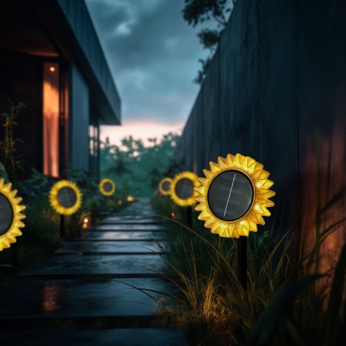 Solárny slnečnica – žltá – zapichovacia / závesná – 13 x 6,5 x 35 cm