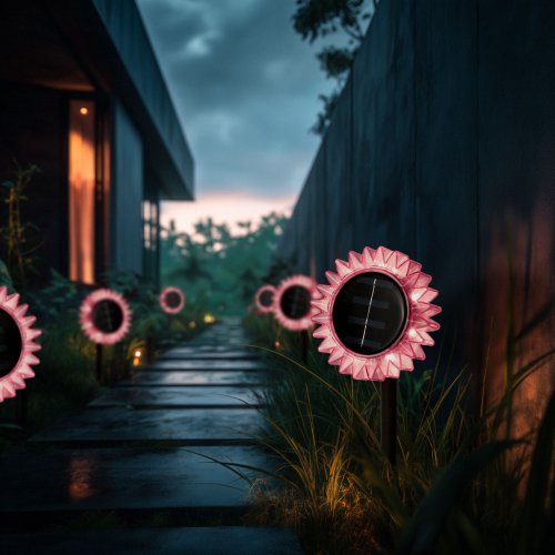 Solárny slnečnica – ružová – zapichovacia / závesná – 13 x 6,5 x 35 cm