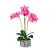 Umelá rastlinná dekorácia - orchidea - 2 druhy - 53 cm