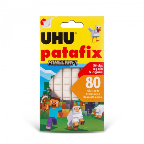 UHU Patafix lepiaca hmota – biela – 80 ks – Minecraft