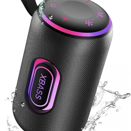 Prenosný, bezdrôtový, bluetooth reproduktor, s LED osvetlením