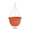 Závesný plastový kvetináč s retiazkou - terakota - 30 x 18 cm