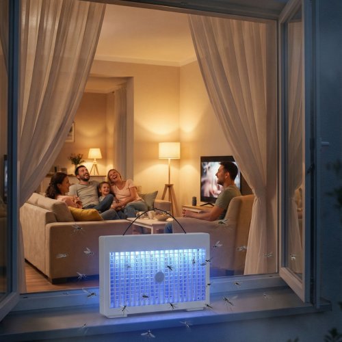 UV lapač hmyzu – Type-C – akumulátorový, zavesiteľný – biely