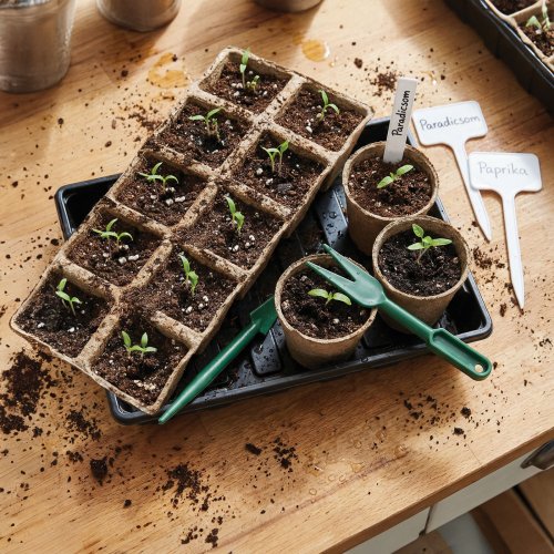 Sada na pestovanie sadeníc - 66 ks - 35,4 x 23,7 x 6,1 cm