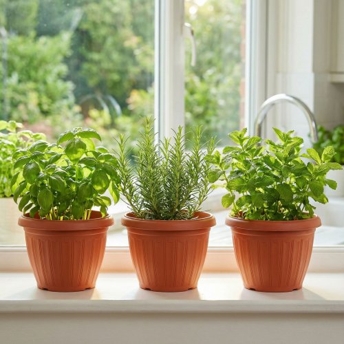 Plastový kvetináč – terakota – 20 cm