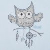 Dojčenské dupačky New Baby Owl modré - 80 (9-12m)