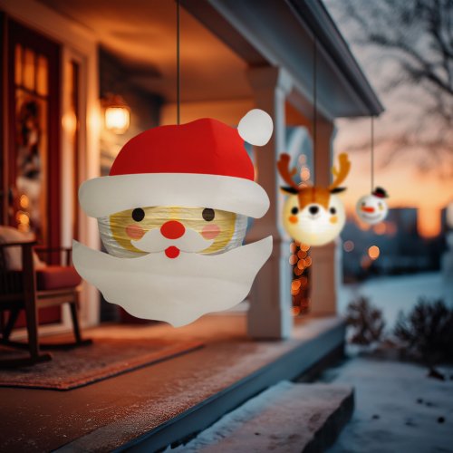 Vianočný lampión - Mikuláš - papier - 30 cm