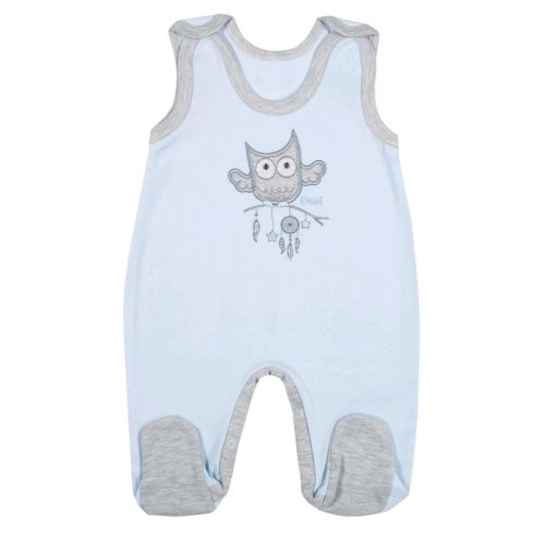 Dojčenské dupačky New Baby Owl modré - 80 (9-12m)