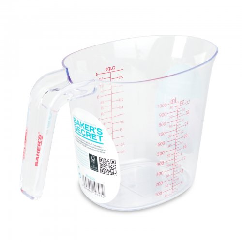 Baker's Secret – odmerný pohár – 1000 ml – plast – priehľadný