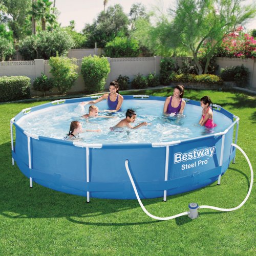 Bazén s pevnou stenou s filtráciou - 366 x 76 cm - 6473 L