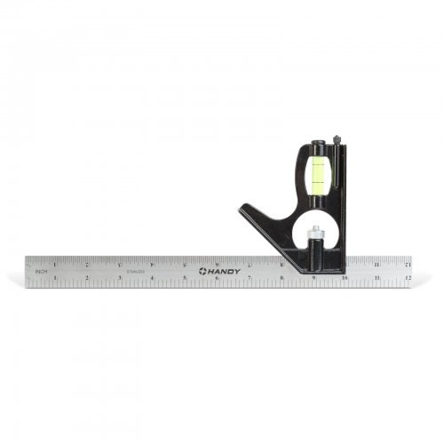 Uhlomer s pravítkom – 305 x 115 x 15 mm – kov