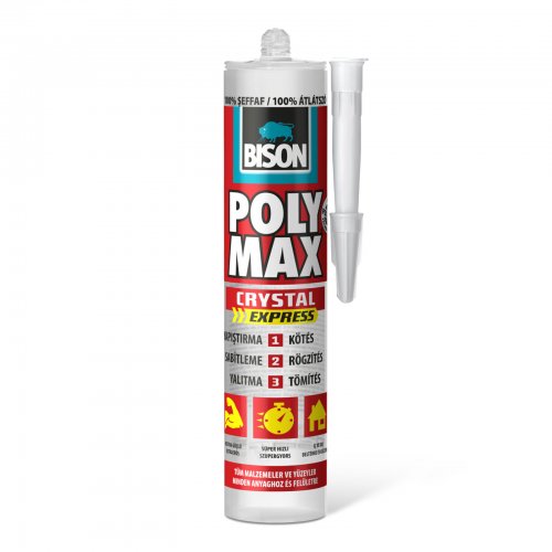 BISON Poly Max kryštálovo čisté tesnenie, SM polymérne lepidlo, 300 g