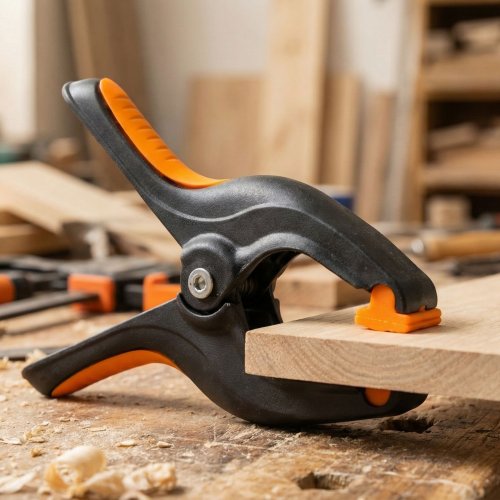 Upínacia klipsa – 2" / 55 mm – 160 x 115 mm – plast – čierna / oranžová