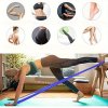 3 ks súprava jógových odporových pásov, TPE elastické pásy so 4 úrovňami odporu, športové cvičebné vybavenie na fitness, jogu, pilates a silový tréning