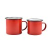 Smarovaná šálka 9 cm 450 ml červeno-biela