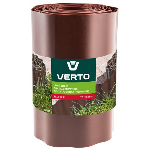 VERTO Záhradný lem 20 cm, 9 m, hnedý 15G515