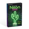 Neónová LED lampa - zelený kaktus - 3 x AA + USB - 18,5 x 8,5 x 28 cm