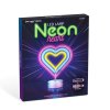 Neónová LED lampa - farebné srdce - 3 x AA + USB - 25,2 x 1,6 x 23 cm