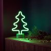 Neónová LED lampa - zelený stromček - 3 x AA + USB - 18,5 x 8,5 x 28 cm
