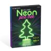 Neónová LED lampa - zelený stromček - 3 x AA + USB - 18,5 x 8,5 x 28 cm
