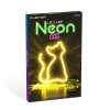 Neónová LED lampa - teplobiela mačka - 3 x AA + USB - 17 x 1,6 x 23,3 cm