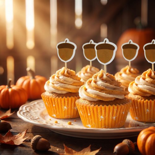 Sada papierových košíčkov na muffiny – s paličkami – 24 + 24 ks