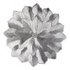 Prestieranie – strieborné – metalický efekt – kvet – PVC – 38 cm