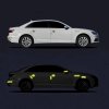 Reflexná uhlíková auto nálepka, tuningový pásik na auto