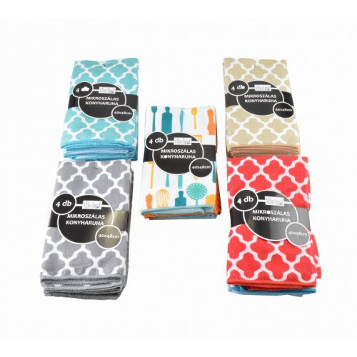 Mikrovláknová kuchynská utierka 4 ks