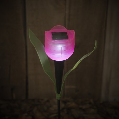 LED solárna lampa v tvare tulipánu 30 cm
