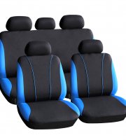 Sada poťahov na sedadlá - modrá / čierna  - 9 kusová - HSA001