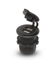USB zásvuka zabudovateľná na miesto autozapalovača 2 x USB - 5V -