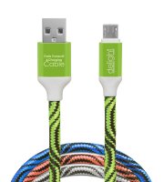Dátový kábel - microUSB  4 farby - 1 m