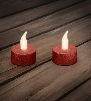 LED čajová sviečka s batériou ako darček 2 ks / blister