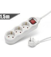 Predlžovačka s 3 zásuvkami 1,5 m