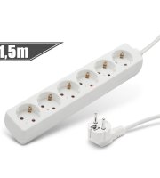 Predlžovačka s 6 zásuvkami 1,5 m