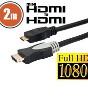 Mini HDMI kábel • 2 m pozlátený