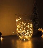 Vianočná LED sveteľná reťaz - 5 m - 50 LED - teplá biela - 3 x AA