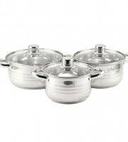 Perfect Home Star 6-dielna súprava nerezových hrncov so sklenenou pokrievkou 14721