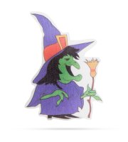 Halloweenska RGB LED dekorácia - samolepiaca - bosorka