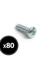 Skrutka do drevotriesky - plochá hlava s okrajom - 4,2 x 16 mm - 80 ks / balenie