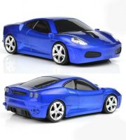 Bluetooth-os egér kisautó formában modrá