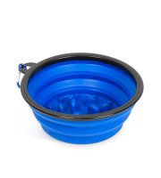 Skladacia miska - proti hltaniu - modrá - 1000 ml