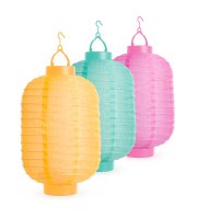 Solárny lampión - 3 farby - studená biela LED - 21 cm