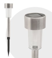 LED  solárna lampa do exteriéru kov