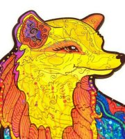 Drevené puzzle líška